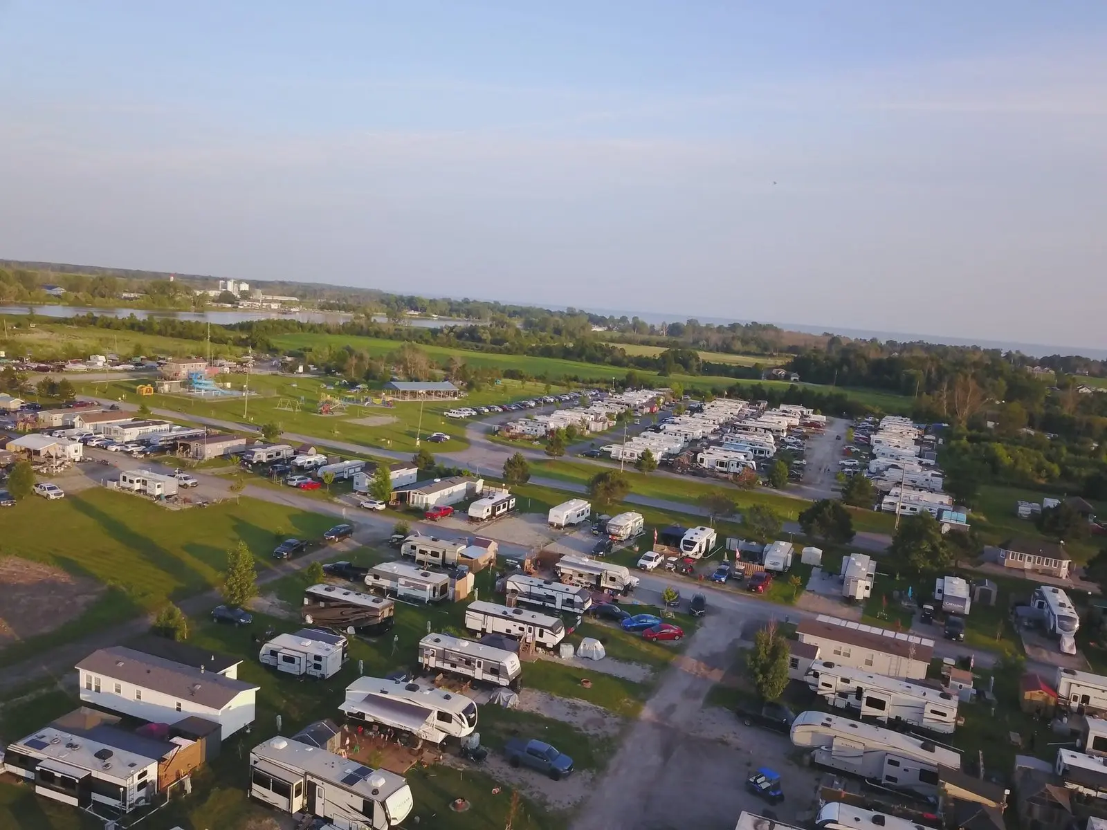 RV campsites at Maitland Shores Resort near Lake Erie