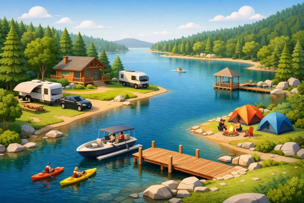 Why Choose a Private Waterfront Campground